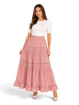 FI-V25028 Falda Apliques Blonda Hindú