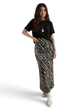 FN-V13894 Falda Velo Animal Print