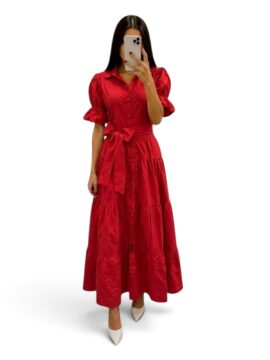 VN-1011070 Maxi Vestido Talgo Amarre En Cintura