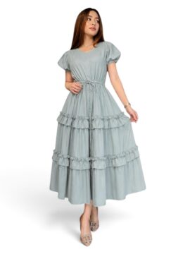 VN-1011068 Vestido Vengalina Bolero Amarre En Cintura