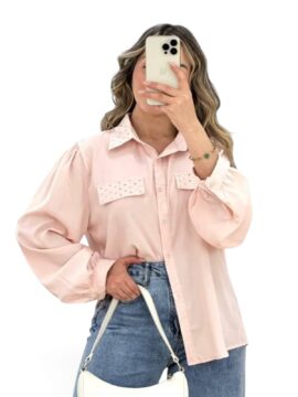 BI-53059 Blusa Camisera Pedreria Cuello