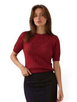 BI-40188 Blusa En Hilo Pedreria